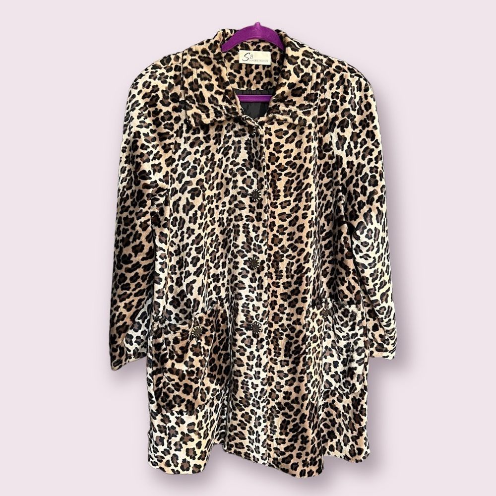 Vintage Cheetah Print Jacket - Large